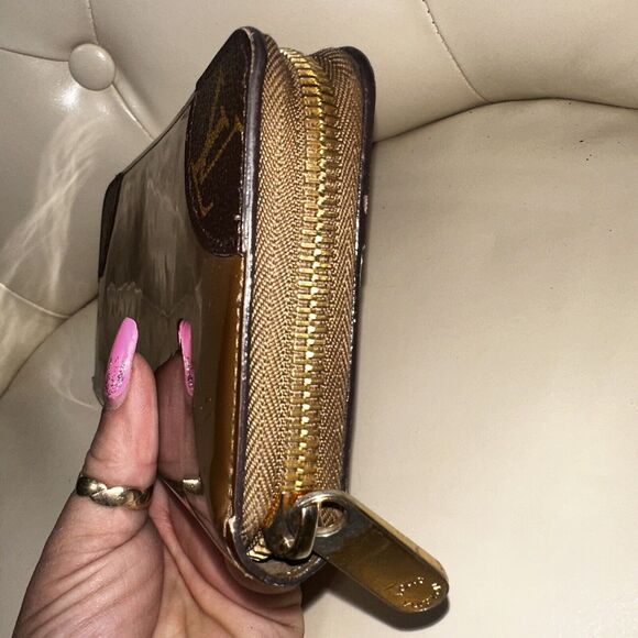 LOUIS VUITTON Monogram Zippy Venice Long Wallet Khaki Vernis Authentic - Picture 10 of 16